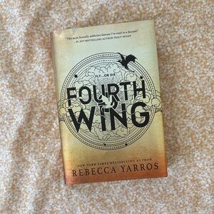 Fourth Wing by Rebecca Yarros - Gold Ombre Hardcover